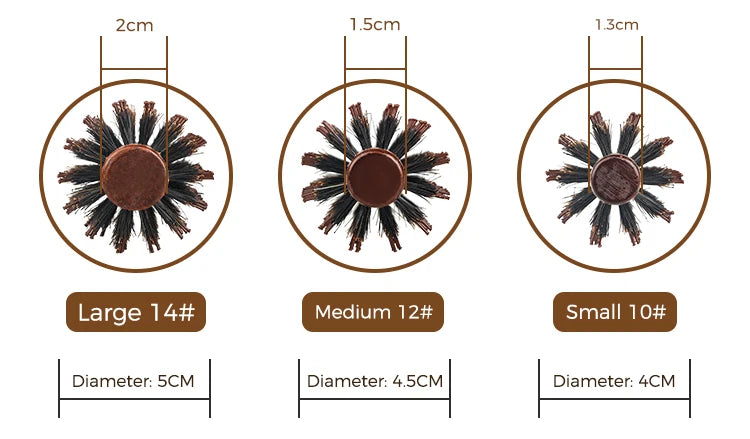 Okrągła Szczotka Fryzjerska z Włosia Dzika i Nylonu – Do Stylizacji i Kręconych Włosów