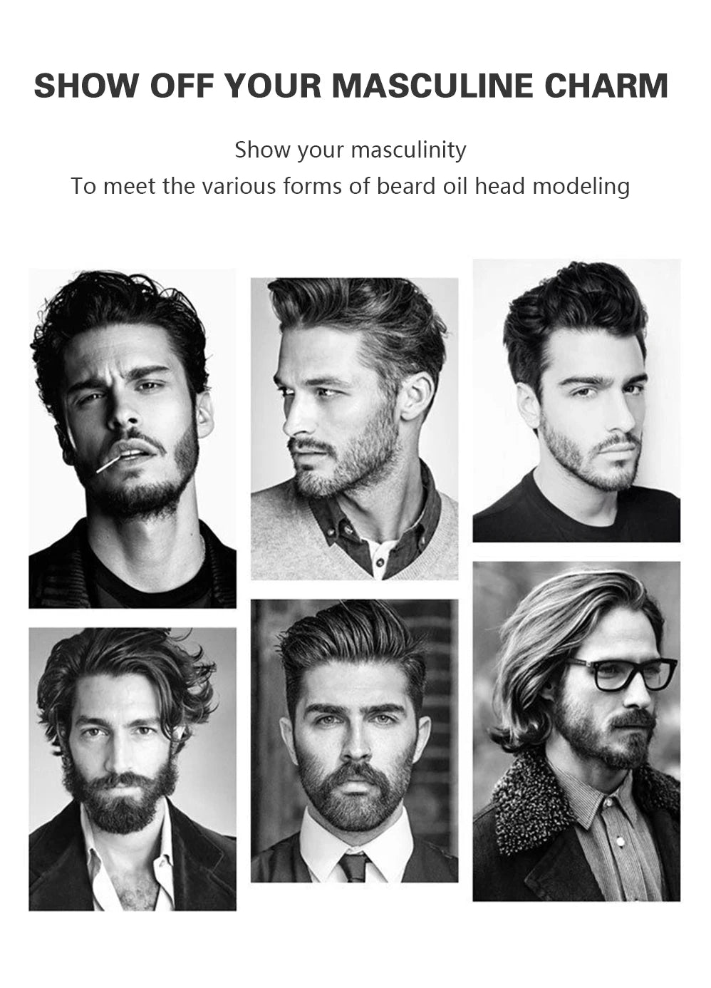 BARBERTOP Męska Szczotka do Brody z Pudłem 2w1