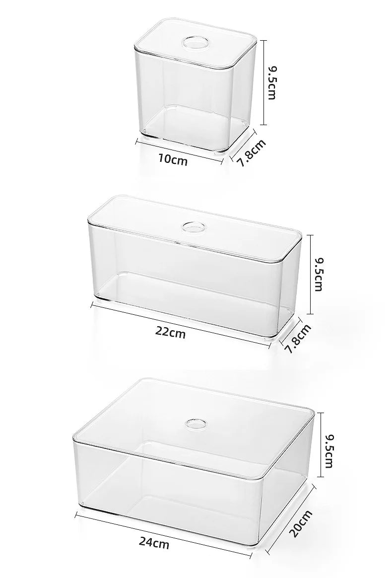 Przeźroczyste ogranizery do szaf i szuflad