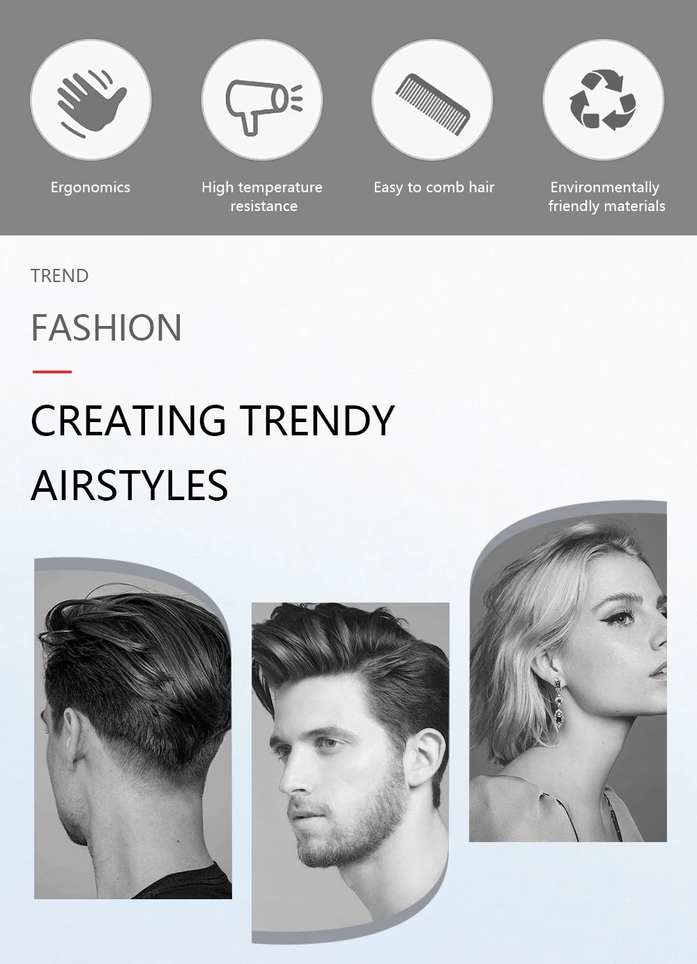 Profesjonalny grzebień barberski – Odporny na Ciepło