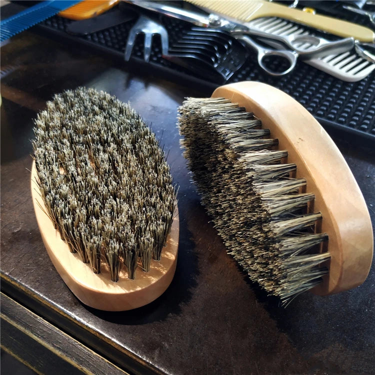 Męska Szczotka z Borsuczego Włosa – Profesjonalna Pielęgnacja Brody i Wąsów