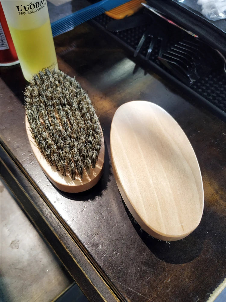 Męska Szczotka z Borsuczego Włosa – Profesjonalna Pielęgnacja Brody i Wąsów