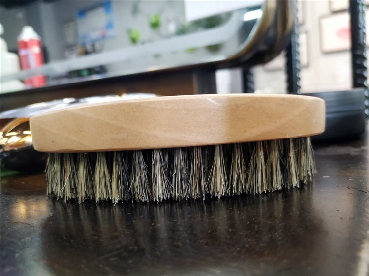 Męska Szczotka z Borsuczego Włosa – Profesjonalna Pielęgnacja Brody i Wąsów