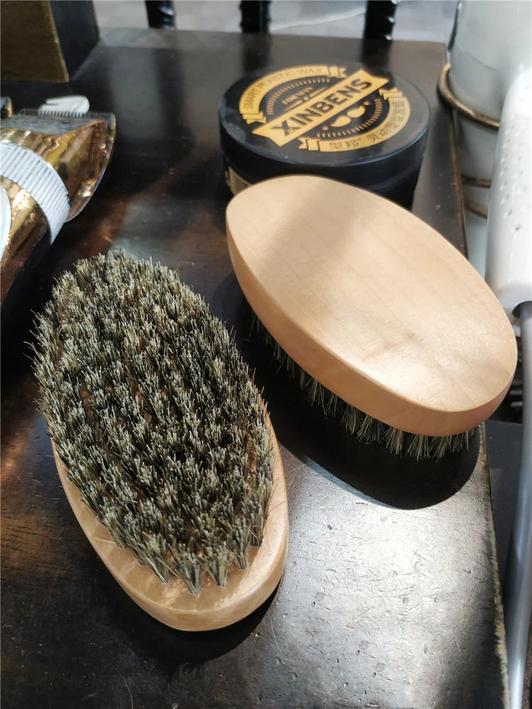 Męska Szczotka z Borsuczego Włosa – Profesjonalna Pielęgnacja Brody i Wąsów