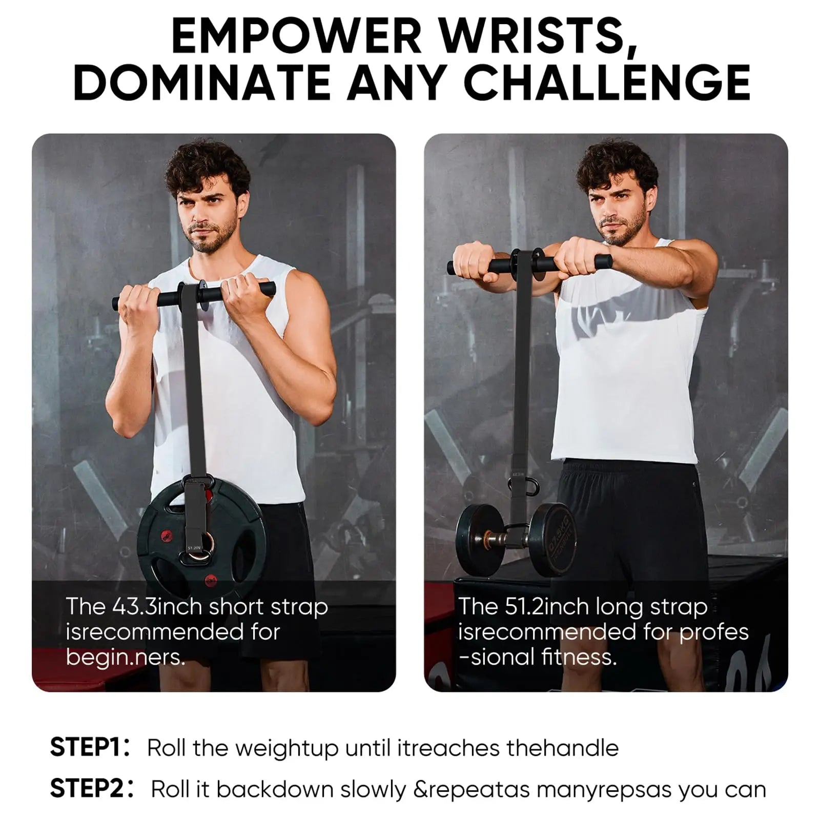 Rolki nadgarstka do ćwiczenia przedramion