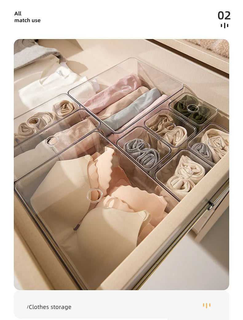 Przeźroczyste ogranizery do szaf i szuflad