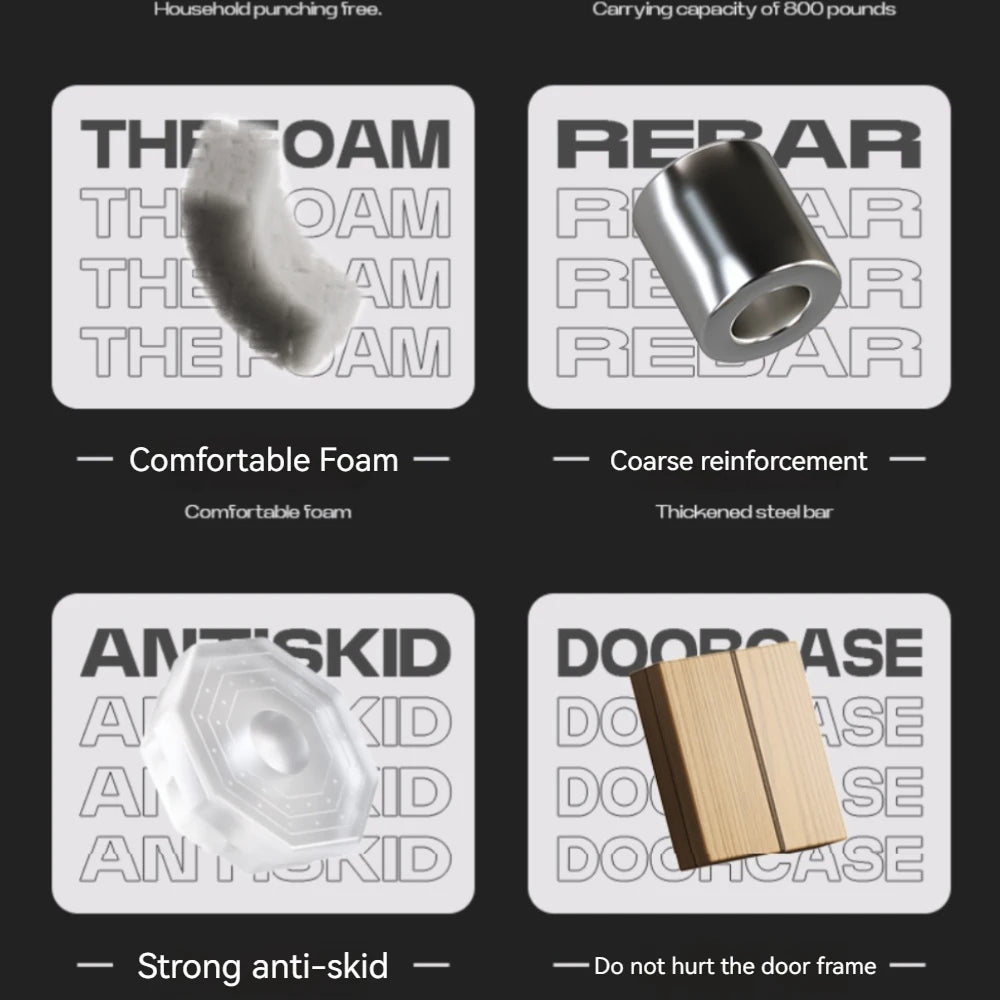 Drążek rozporowy do podciągania między framugi drzwiowe