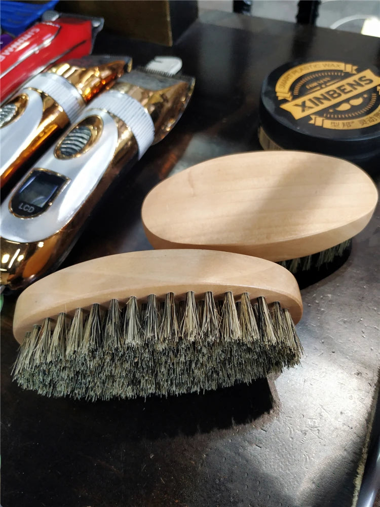 Męska Szczotka z Borsuczego Włosa – Profesjonalna Pielęgnacja Brody i Wąsów