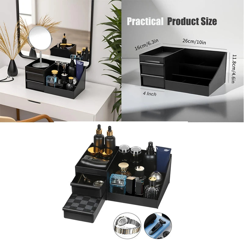 Stojak i Organizer na Perfumy Męskie z Szufladkami