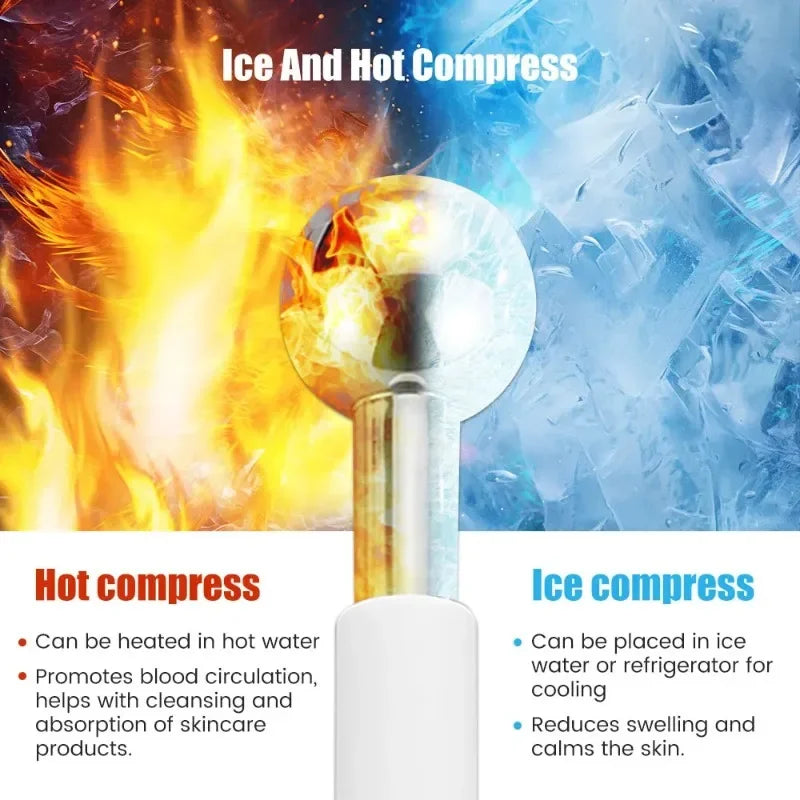 Stalowe Kulki Lodowe do Masażu Twarzy – Chłodzące SPA