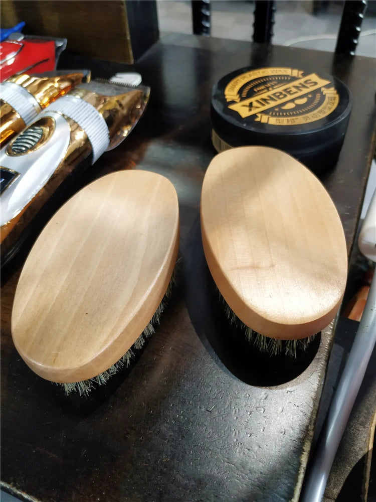 Męska Szczotka z Borsuczego Włosa – Profesjonalna Pielęgnacja Brody i Wąsów