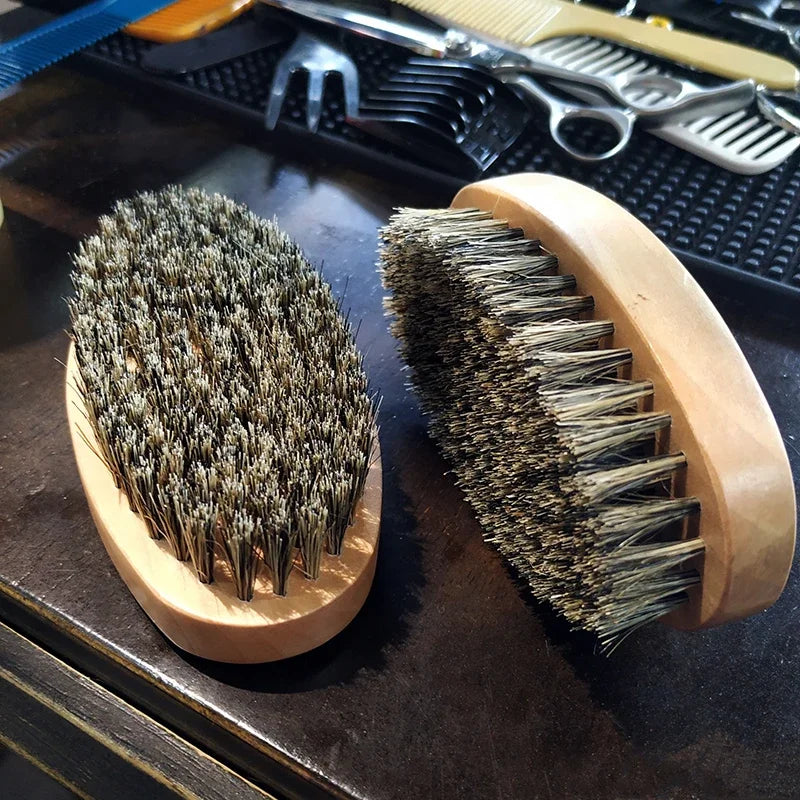 Męska Szczotka z Borsuczego Włosa – Profesjonalna Pielęgnacja Brody i Wąsów