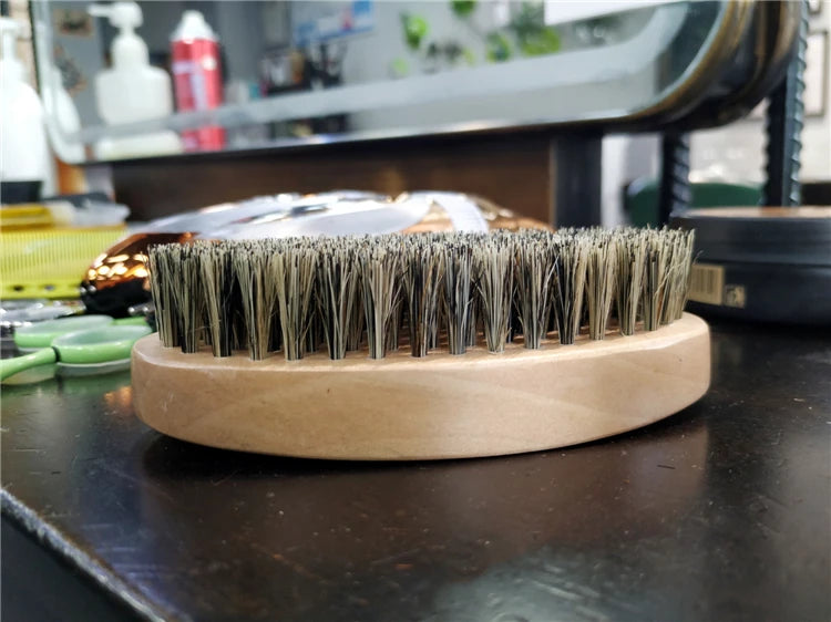 Męska Szczotka z Borsuczego Włosa – Profesjonalna Pielęgnacja Brody i Wąsów