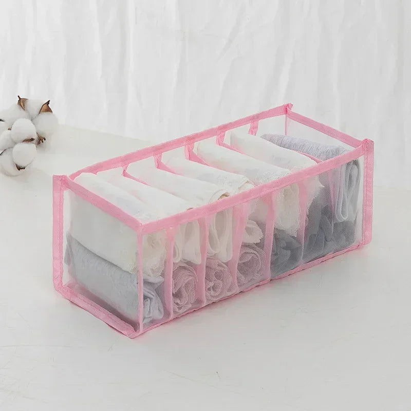 Organizer do Bielizny z Siatki – Szufladowy Pojemnik na Skarpetki i Biustonosze