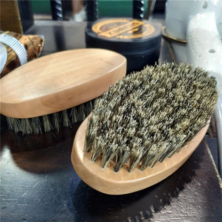 Męska Szczotka z Borsuczego Włosa – Profesjonalna Pielęgnacja Brody i Wąsów