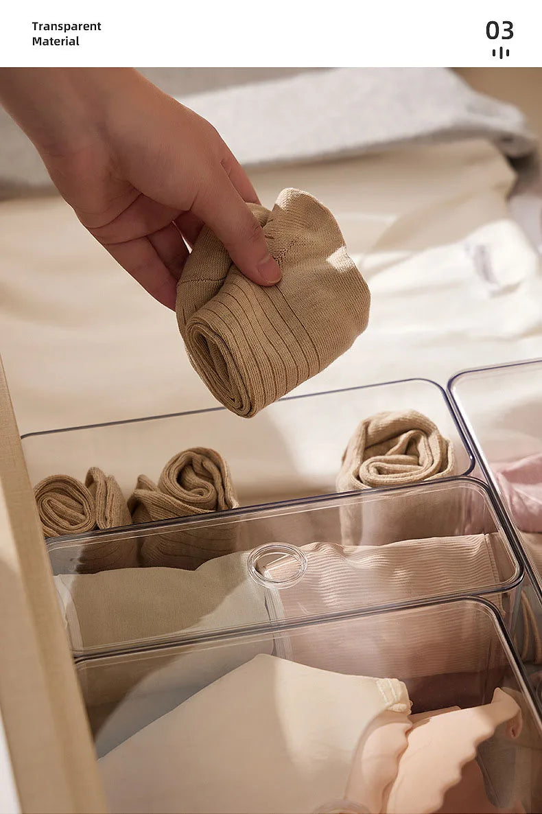 Przeźroczyste ogranizery do szaf i szuflad