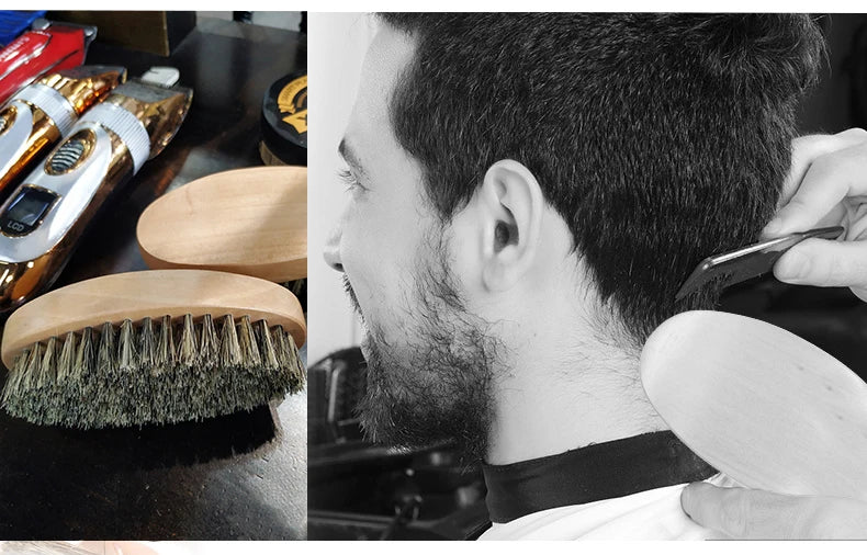 Męska Szczotka z Borsuczego Włosa – Profesjonalna Pielęgnacja Brody i Wąsów