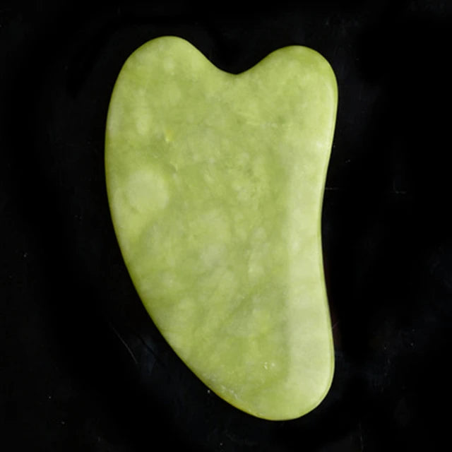 Naturalna Płytka Gua Sha z Jadeitu – Masaż Punktów Akupresurowych