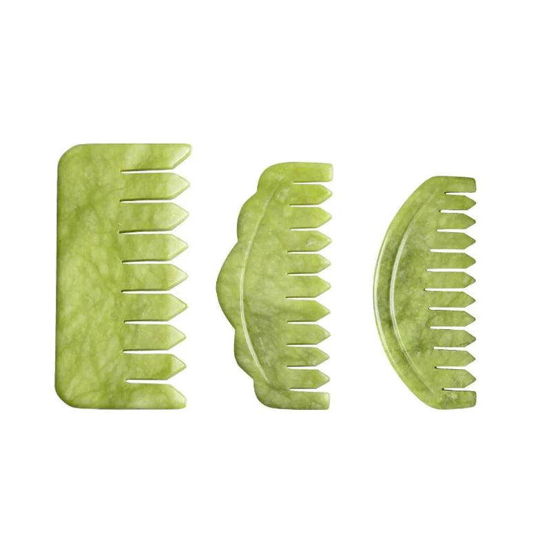 Naturalna Płytka Gua Sha z Jadeitu – Masaż Punktów Akupresurowych