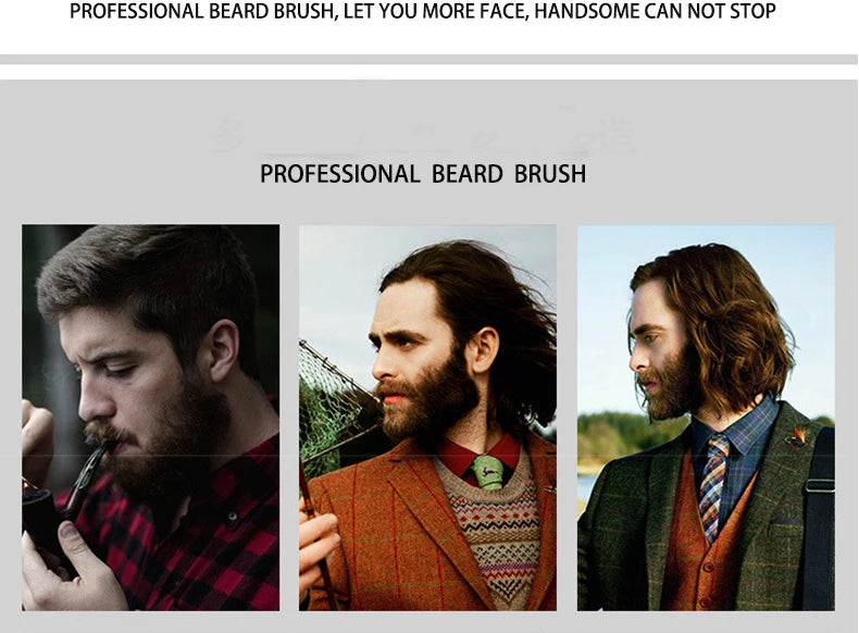 Męska Szczotka z Borsuczego Włosa – Profesjonalna Pielęgnacja Brody i Wąsów
