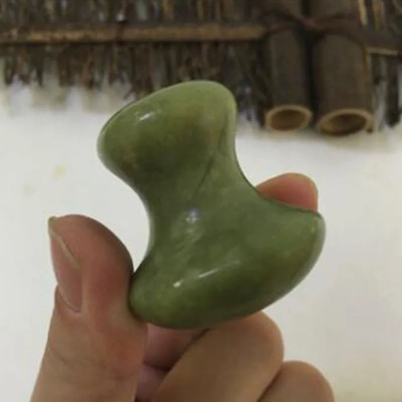 Naturalna Płytka Gua Sha z Jadeitu – Masaż Punktów Akupresurowych