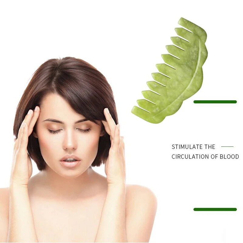 Naturalna Płytka Gua Sha z Jadeitu – Masaż Punktów Akupresurowych