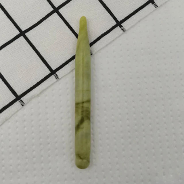 Naturalna Płytka Gua Sha z Jadeitu – Masaż Punktów Akupresurowych