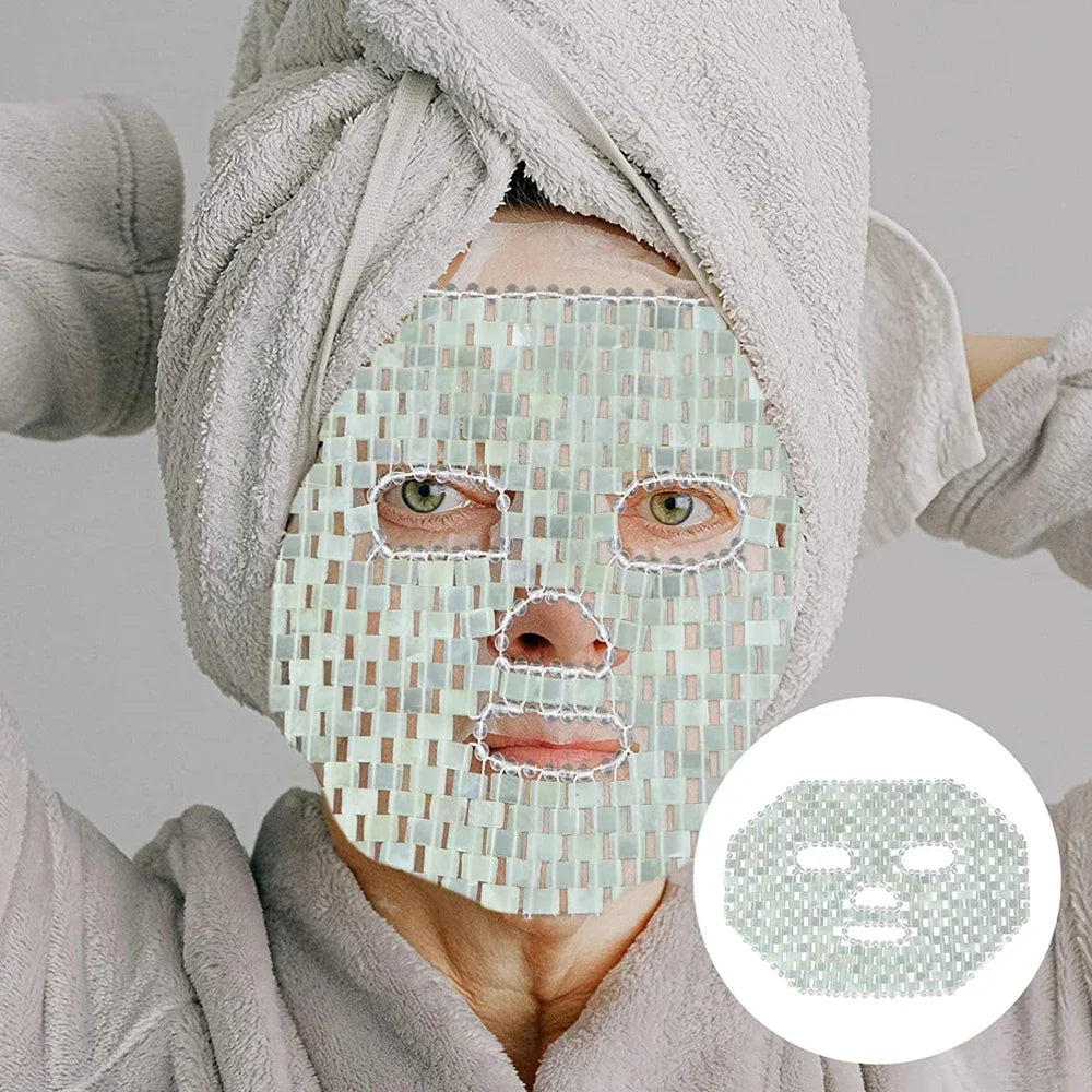 Naturalna Maska do Twarzy z Jadeitu – Przeciw Obrzękom i Zmarszczkom