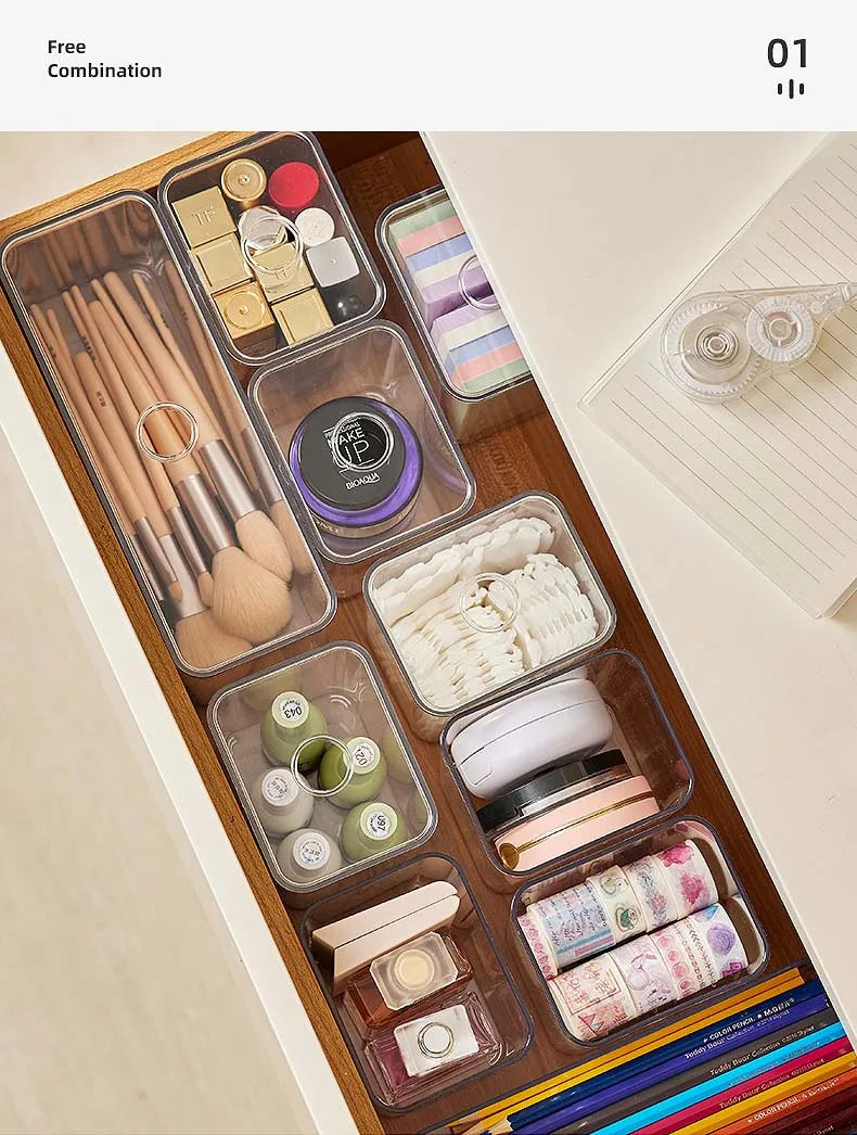 Przeźroczyste ogranizery do szaf i szuflad